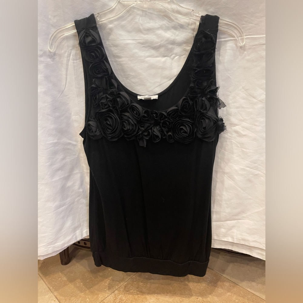 Ladies black dressy tank top